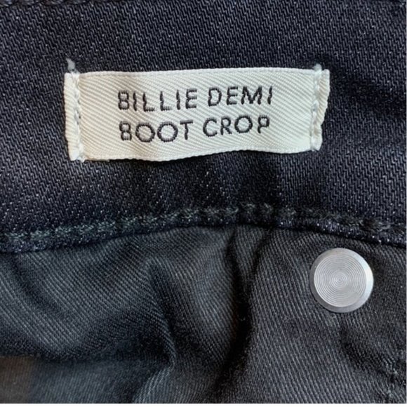 J. Crew Women's Billie 9” Demi Boot Crop Button Fly Jeans Charcoal Black Size 24 - Picture 8 of 11